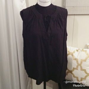 Relaxed Sleeveless Boho Peasant Top